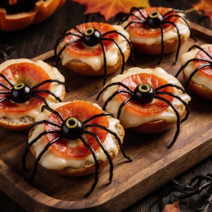 Spider Bagel Bites