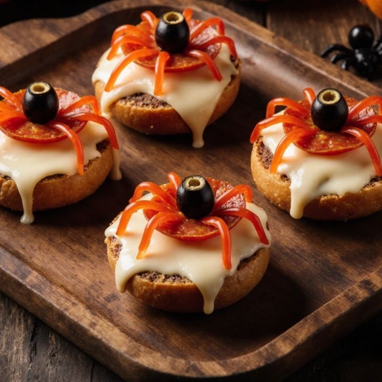 Spider Bagel Bites