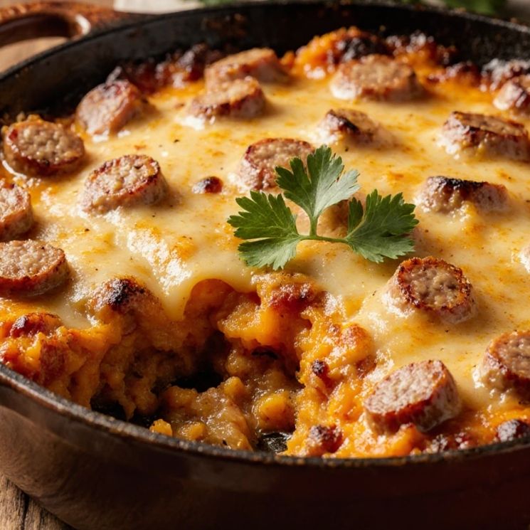 Sweet Potato and Sausage Casserole