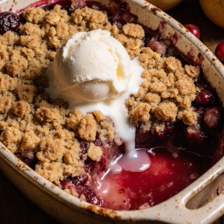 Pear and Cranberry Crisp