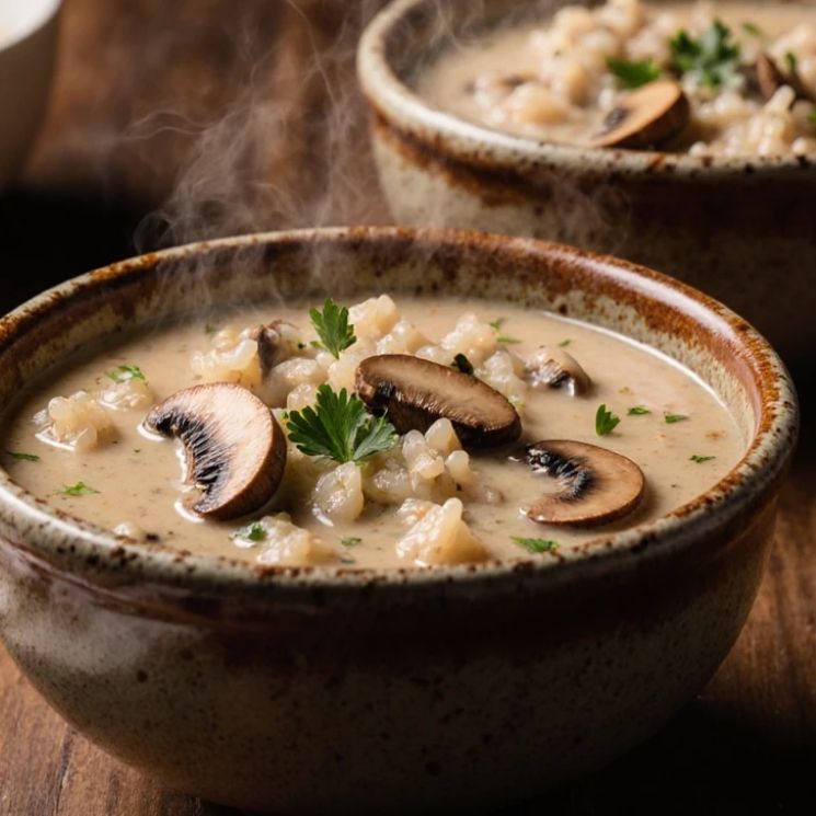 Mushroom Chicken and Wild Rice Soup: Cozy, Creamy, and Comforting in Every Bite