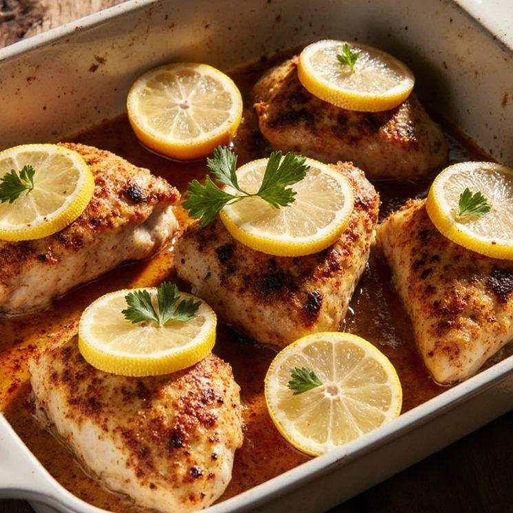 Lemon Paprika Roast Chicken Thighs