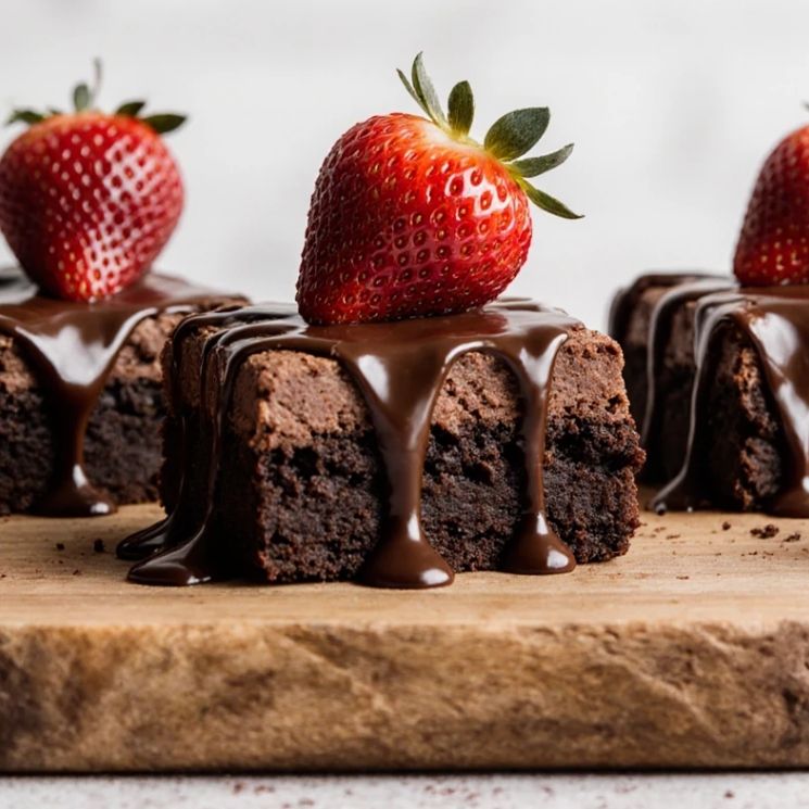 Chocolate-Covered Strawberry Brownie