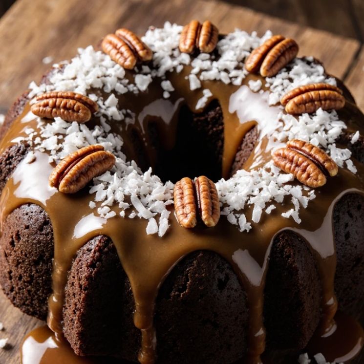 German Chocolate Poke Cake