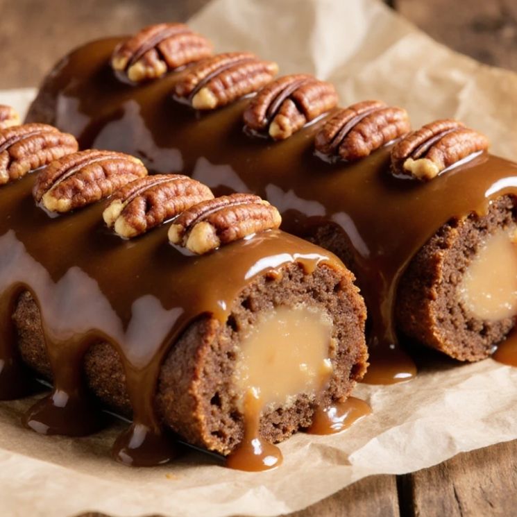 Caramel Pecan Logs